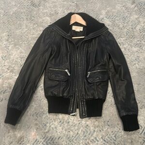 Michael Kors Leather bomber jacket